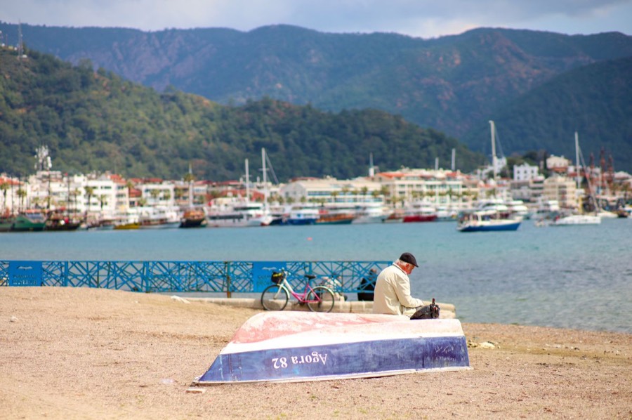 Marmaris town centre and marina